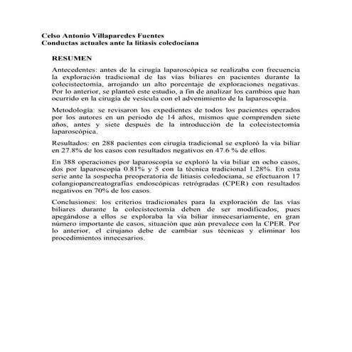 Cirugia de vias biliares