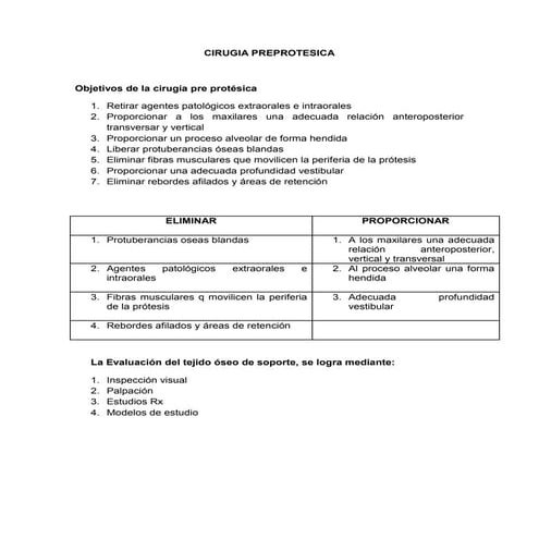 Cirugia preprotesica