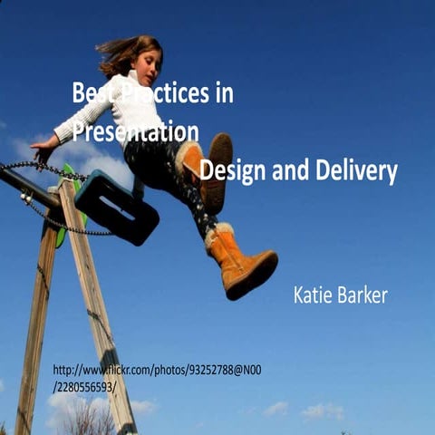 Best Practices in Presentation Design and Delivery