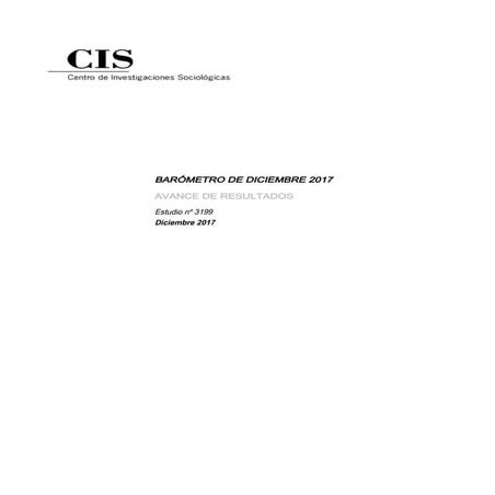 Documento del Barómetro del CIS en PDF