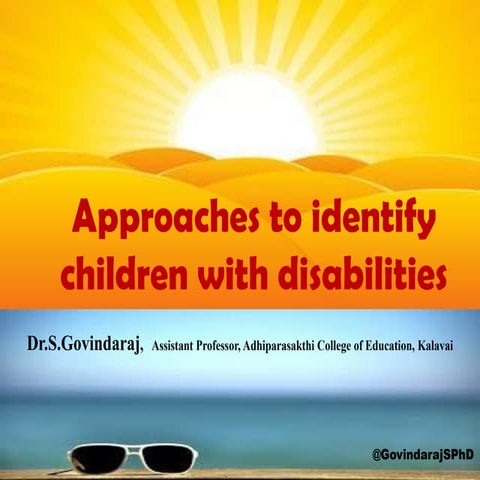 Approaches to identify Children with Disabilities