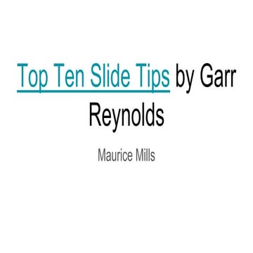 Top 10 Slide Tips (Presentation) | PPTX