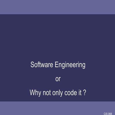 Software engineering for computer science | PPT