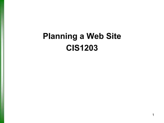 CIS1203 Web Design Principles - Part 1