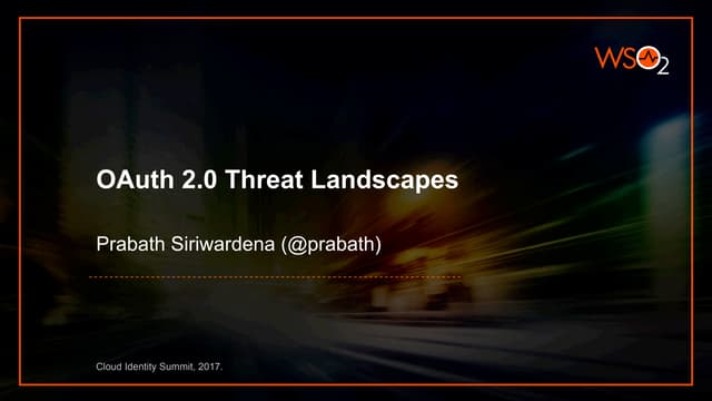 OAuth 2.0 Threat Landscapes