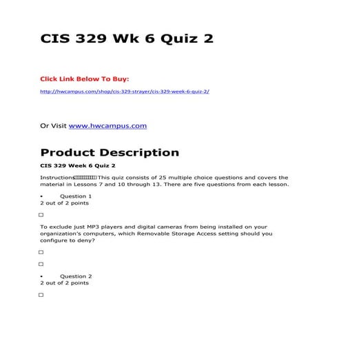 Cis 329 wk 6 quiz 2