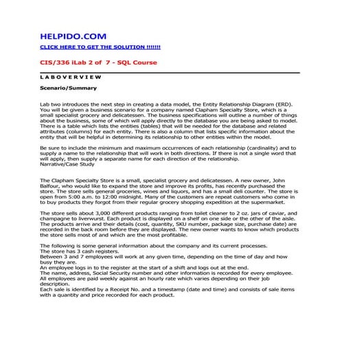 Cis 336 i lab 2 of 7