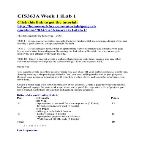 Cis363 week 1 i lab 1