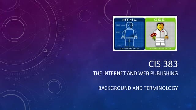 Web Publishing terminology 1
