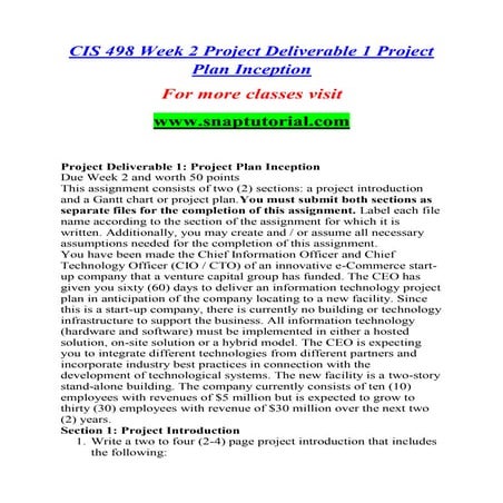 Cis 498    Believe Possibilities / snaptutorial.com