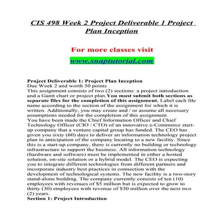 Cis 498   Enhance teaching / snaptutorial.com