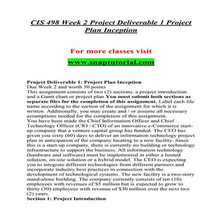 Cis 498 Education Organization-snaptutorial.com