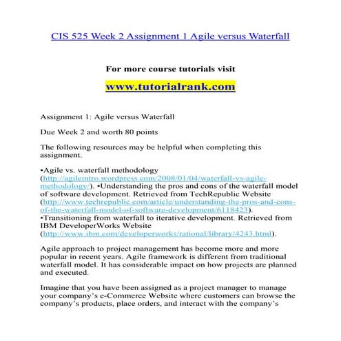 CIS 525 Education guide/Tutorialrank.com