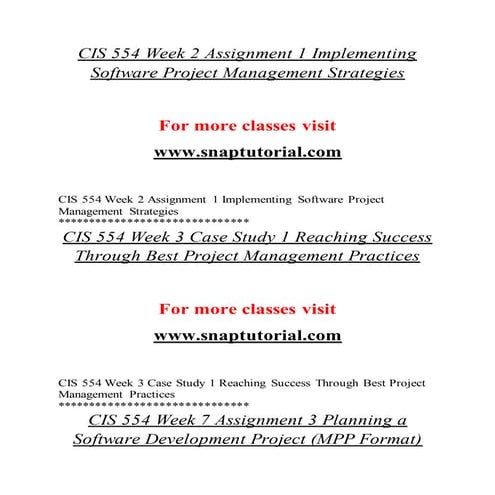 CIS 554  Education Redefined / snaptutorial.com