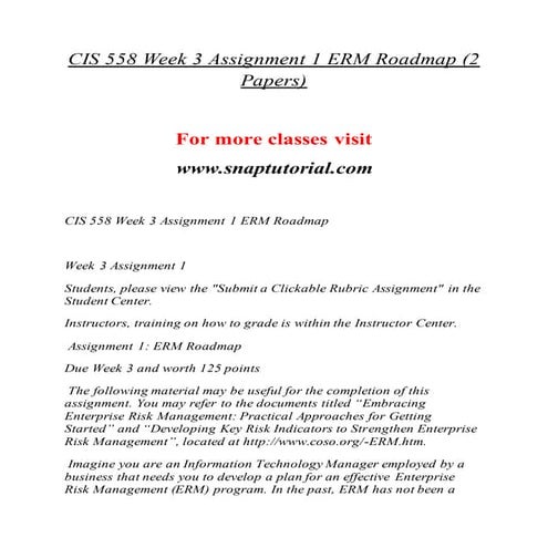 Cis 558 Technology levels--snaptutorial.com