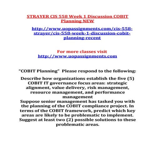 CIS 558 Entire Course NEW