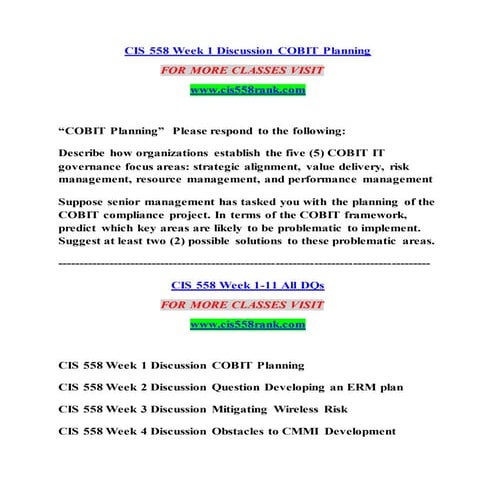 CIS 558 RANK Redefined Education--cis558rank.com