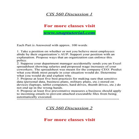 Cis 560  Effective Communication / snaptutorial.com