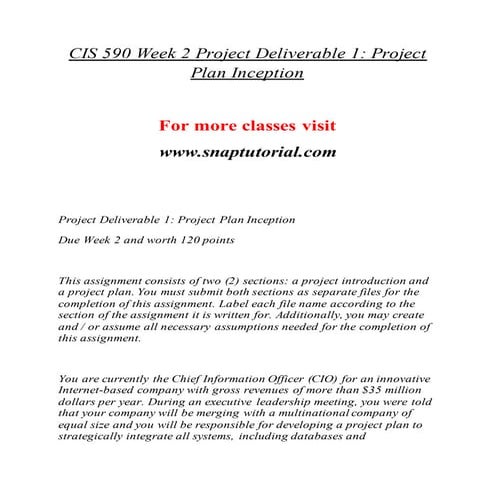 Cis 590 Enthusiastic Study / snaptutorial.com