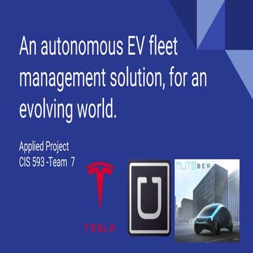 Autonomous EV fleet management solution | PPTX