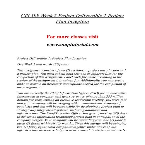 Cis 599 Technology levels--snaptutorial.com