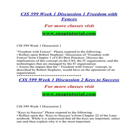 Cis 599   Enhance teaching / snaptutorial.com
