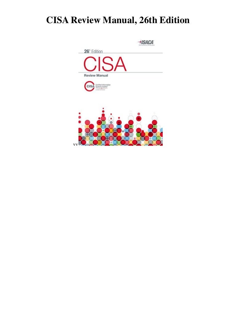 Cisa review manual, 26th edition
