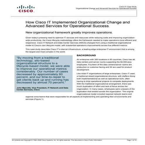 Case Study: Cisco