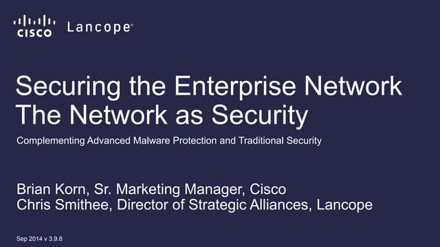Using Your Network as a Sensor for Enhanced Visibility and Security 