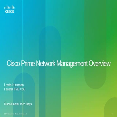 Cisco prime-nms-overview-hi-techdays deep dive