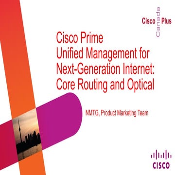 Cisco Prime Unified Management for Next-Generation Internet