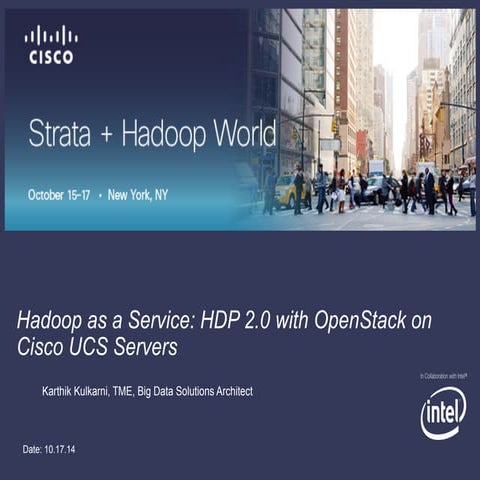 CISCO - Presentation at Hortonworks Booth - Strata 2014