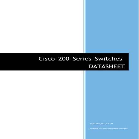 Cisco 200 series switches datasheet