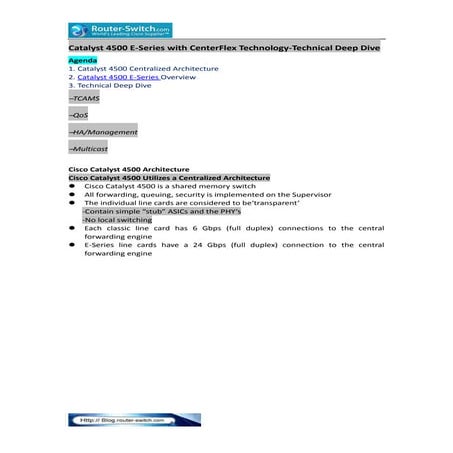 Cisco 4500 switch modules datasheet | PDF