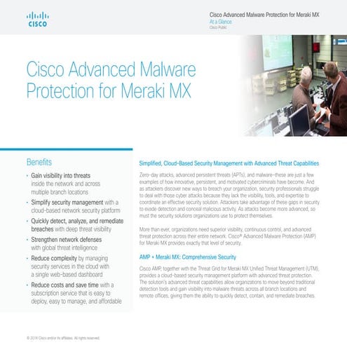 Cisco amp for meraki