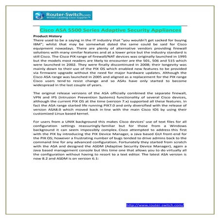 Cisco asa 5500 series adaptive security appliances