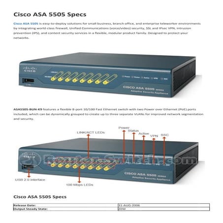 Cisco asa 5505 specs