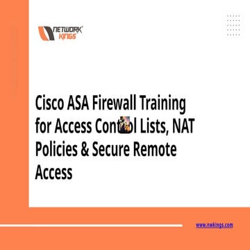 Cisco ASA Firewall Training for Access Control Lists, NAT Policies ...
