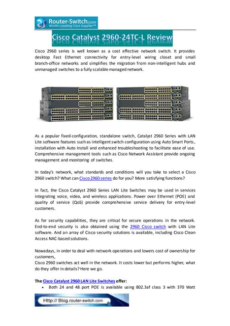 Cisco 2960x datasheet and supported sfp modules | PDF