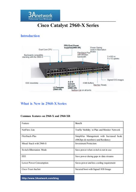 Cisco 2960x datasheet and supported sfp modules | PDF