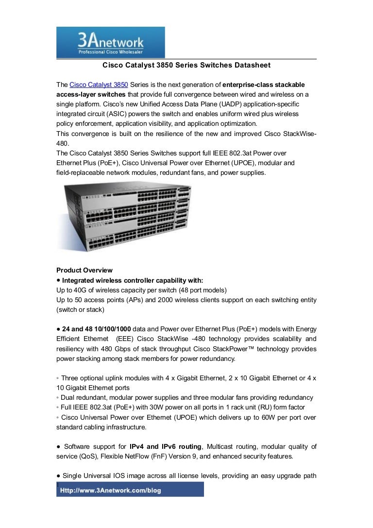 cisco 3850 datasheet