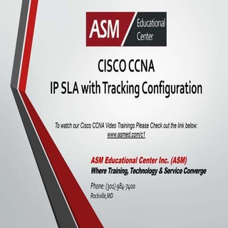Cisco CCNA IP SLA  with tracking  c...