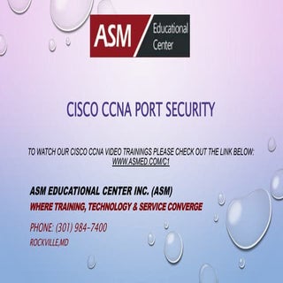 Cisco CCNA Port Security