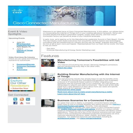 Cisco Connected Manufacturing