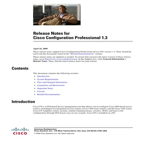 Cisco cp 13_releasenotes