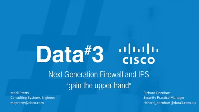 Next Generation Firewall and IPS