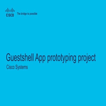 Cisco  Project 2 Description