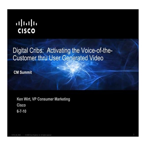 Digital Cribs: Activating the Voice-of-the-Consumer Through User-Generated Video