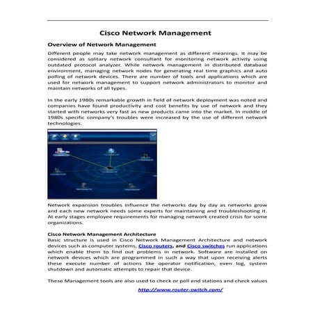Cisco network management | PDF