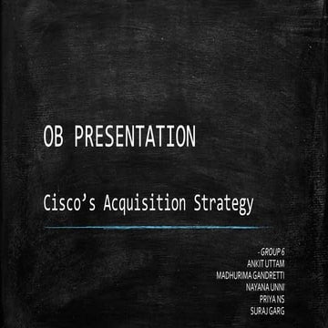 Cisco’s acquisition strategy